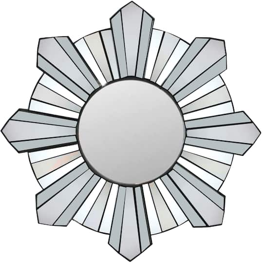 25" Sunburst Round Wall Mirror